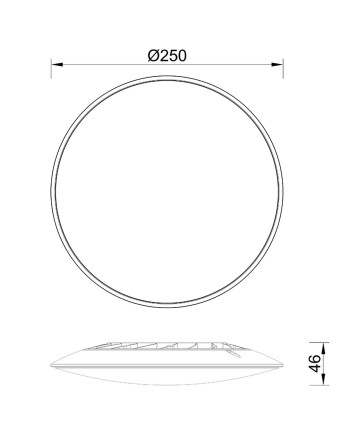 SLIM * PLAFÓN LED 25 CM - 3000K - BLANCO